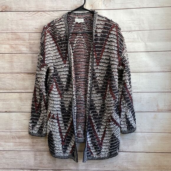 LUCKY BRAND TEXTURED SWEATER IN CHEVRON DESIGN - Picture 1 of 5